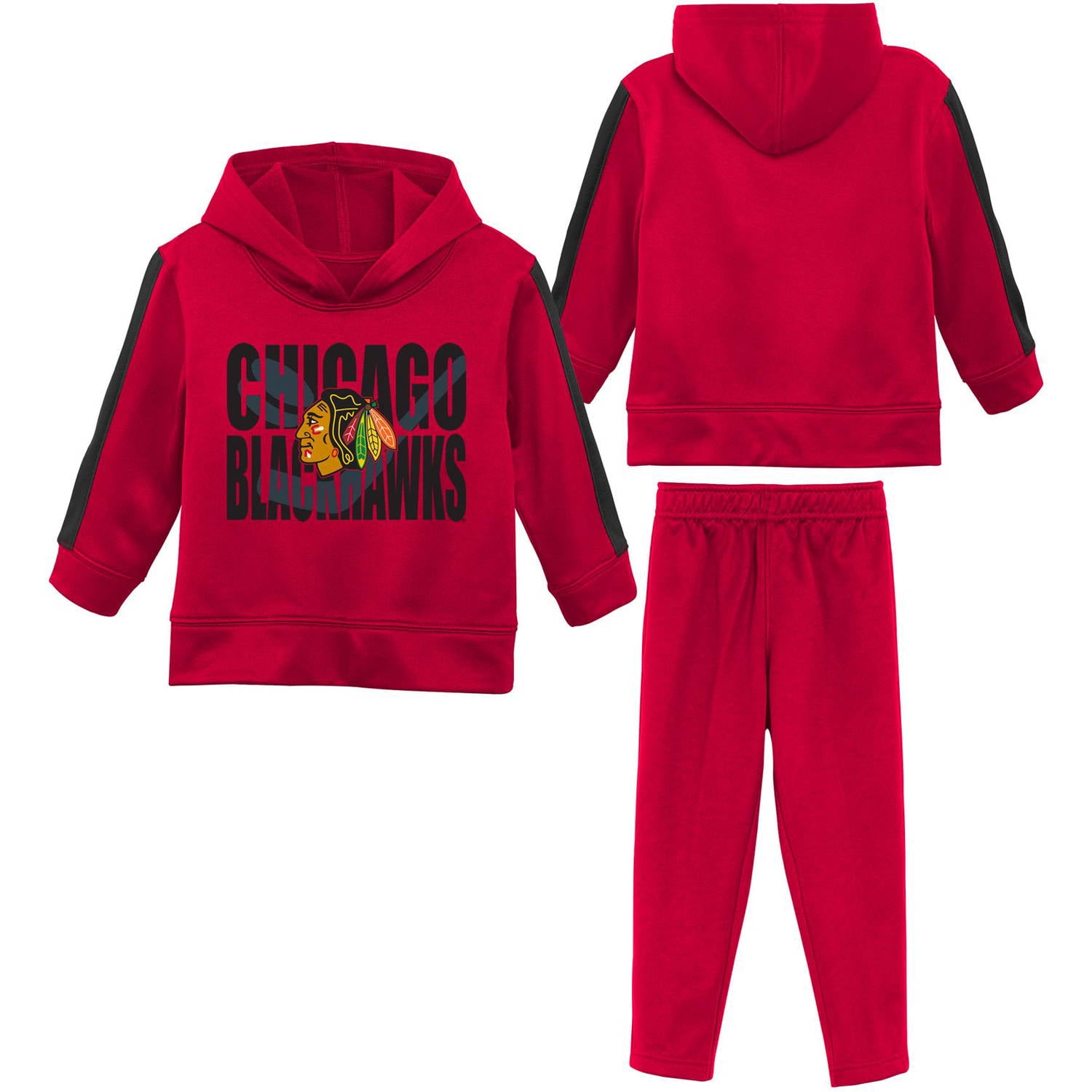 NHL Chicago Blackhawks Toddler Fleece Hoodie and Pant Cold Set by