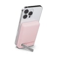 thumbnail image 1 of 5K MAGNETIC WIRELESS POWER BANK + KICK STAND, PINK, 1 of 2