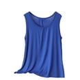 thumbnail image 5 of Horkkom Plus Size Tank Tops for Women Wide Strap Crew Neck Sleeveless Tops Loose Summer Flowy Tank Tops,XL-6XL, 5 of 9