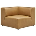thumbnail image 2 of Modway Mingle Vegan Leather Corner Chair in Tan, 2 of 8