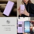 thumbnail image 5 of Wallet Case for Samsung Galaxy S26 Ultra with RFID Blocking, PU Leather Flip Folio Phone Case with Card Slots Cash Pocket Kickstand Magnetic Clasp Full Body Protection Shockproof Cover, Lightpurple, 5 of 10