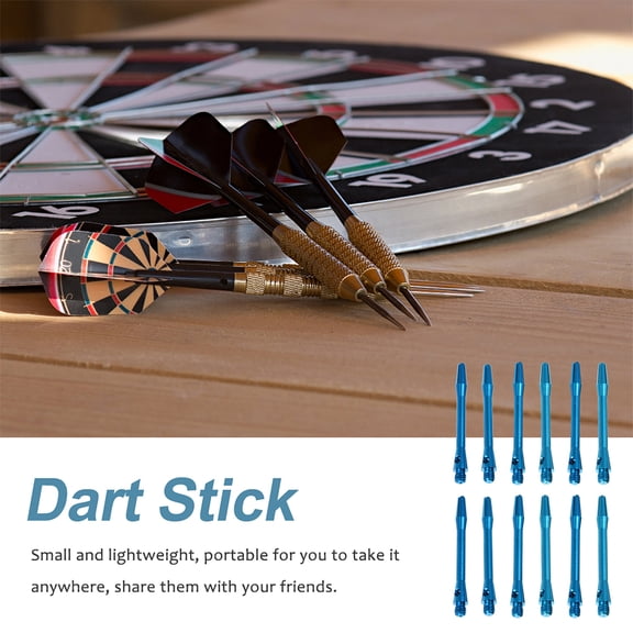 12 Pcs Dart Shafts with Threaded Design, Portable Metal Rods Made of Lightweight Aluminum Alloy for Darts
