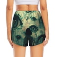 thumbnail image 2 of Lsque Eyes Watching In The Dark Printed Women's Running Shorts with Liner Pockets,Elastic Quick Dry Workout Athletic Gym Yoga Shorts,Womens High Waist Shorts-Medium, 2 of 9