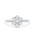 thumbnail image 4 of Rosec Jewels Lab Grown Diamond Engagement Ring - Flower Cluster Ring (EF-VS Quality) Ready to Gift, 18K White Gold, US 10.00, 4 of 8