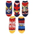 thumbnail image 2 of My Hero Academia Socks Adult All Might Themed Designs 5 Pack Mix and Match No Show Ankle Socks, 2 of 3