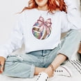 thumbnail image 4 of Disco Volleyball Sweatshirt for Women and Teens Girly Pink Coquette Bow Volleyball Sweater White Sweatshirt Adult Small, 4 of 4
