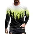thumbnail image 1 of Chandail à Manches Longues pour Hommes Mode Décontractée Col Rond Chandail à Enfiler Imprimé T-Shirt à Manches Longues Blouse, 1 of 3