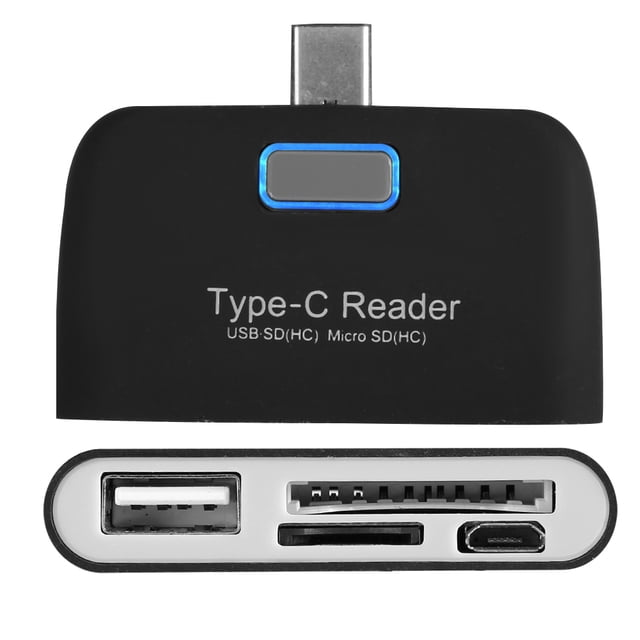 Lector De Tarjetas De Memoria Micro SD, Lector De Tarjetas USB C A SD, Adaptador OTG De 4 Ranuras Para Teléfono Tablet Para Dispositivos UBC C