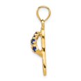 thumbnail image 2 of 14k Yellow Gold 3D September/CZ Birthstone Flip Flop Pendant Charm, 2 of 3
