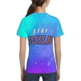 thumbnail image 3 of Ben Azelart Stay Wild Kids T-Shirt 3d Printed Graphic T-Shirts Boys And Girls Short Sleeve Shirts For Youth Kids X-Small, 3 of 7