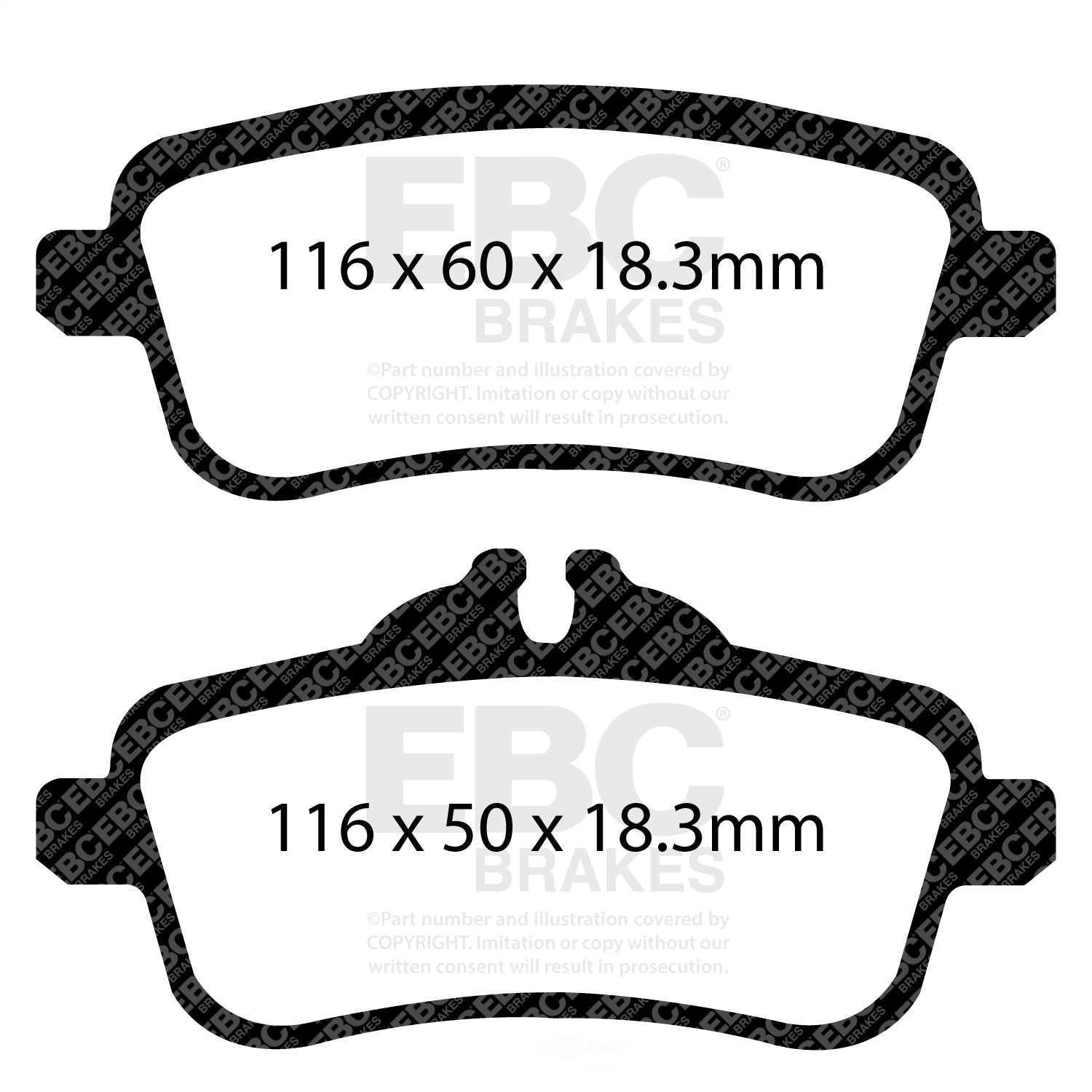 EBC Brakes Redstuff Premium Fast Street Pad For All Engine Sizes Fits select: 2012-2015 MERCEDES-BENZ ML, 2013-2016 MERCEDES-BENZ GL