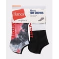 thumbnail image 3 of Hanes Originals Men's No Show Socks, Moisture Wicking, 6-Pairs Shelton Red/Black 6-12, 3 of 5