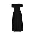 thumbnail image 4 of MIXUE Summer Dresses for Women Line Solid Color Sexy Strapless Backless Slim A Line Dress Activewear,Black,L, 4 of 5