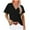 Black, variant on Admvng Womens Tops Fashion Casual Solid Pullover V-Neck Short Sleeve T-Shirt Tops Blouse S-5XL