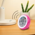 thumbnail image 1 of karymi New Round Touchs Screen Temperatures Hygrometer With Clock Alarm Clock Household Thermometers Electronic Temperature And Humidity Up to 45% off, 1 of 7