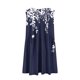 thumbnail image 3 of Vestido de Verano Casual, Vestido de Cuello en V sin Mangas Impreso Suelto Hecho de Poliéster Cómodo para el Uso Diario de Verano de Primavera, Vestido de Verano de Mujer, 3 of 5