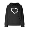 thumbnail image 4 of Teen Girls' Cute Sweatshirts with Hood Kids Oversized Long Sleeve Pullover Tops with Pocket Fall Winter School Trendy Clothes, 4 of 8