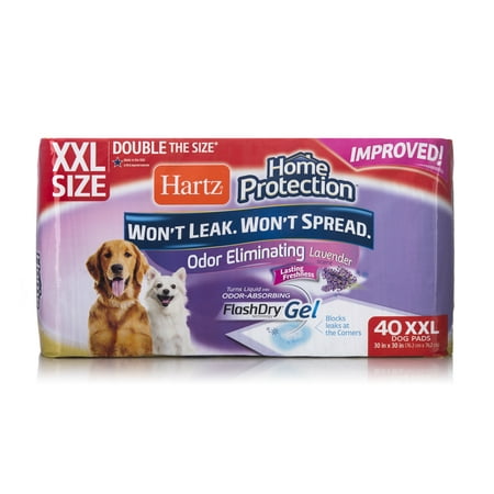 Hartz home protection odor-eliminating xxl dog pads, 30 in x 30 in, 40
