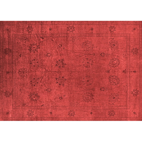 Ahgly Company Indoor Rectangle Oriental Red Industrial Area Rugs, 2' x 4'