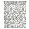 thumbnail image 2 of Farmhouse Flowers Sheer Curtains 63 Inches Long, Pastoral Vintage Leaf Spring Summer Light Filering Curtains, Breathable Simi Curtain Privacy Drapes for Living Room Bedroom Window Treatment, 2 of 9