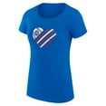 thumbnail image 2 of Women's G-III 4Her by Carl Banks  Royal Chicago Cubs Super-Slim Fit Lightweight Heart Graphic T-Shirt, 2 of 5