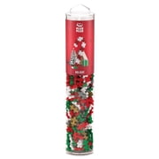 Plus-Plus: Open Play Tube - Holiday Mix - 240 Pieces - Festive Colors, Construction Building STEM Toy, Interlocking Mini Puzzle Blocks, Kids Age 5+