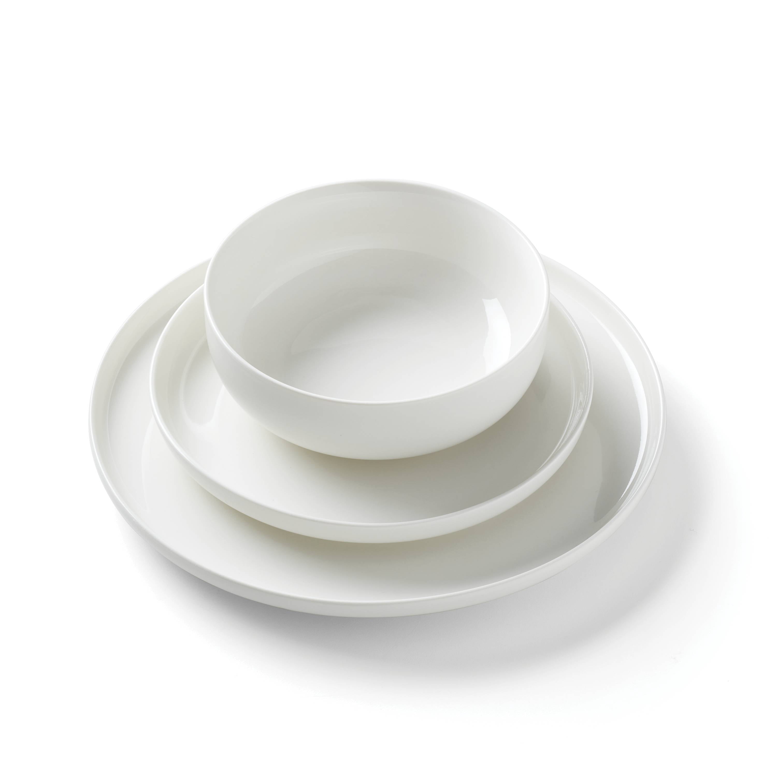 Oneida 365 24 Seven 12-Piece White Porcelain Tableware Set (Service for 4)