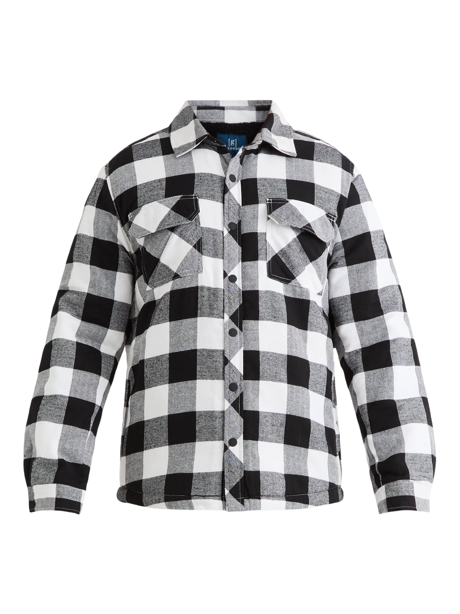 George Men's and Big Men's Fleece Lined Shirt Jacket, Sizes S-3XL