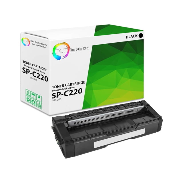 TCT SP220 Black Toner Cartridge - Compatible Replacement for Ricoh Aficio SP-C220 406046 Black Works With Ricoh Aficio SP C220A C220DN C220N C220S Printers (2,000 Pages)