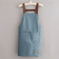 thumbnail image 4 of Ludlz Work Apron Waterproof Oil-proof Kitchen Apron with Large Pockets Durable Stylish Workwear for Home Garden, 4 of 8