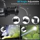 thumbnail image 4 of Linterna Frontal Led Recargable Por Usb, Lámpara Frontal Xhp70 Super Brillante 90000 Lúmenes Altos Con 5 Modos, Baterías Incluidas, Faro Impermeable Con Zoom Para Campamento, 4 of 5