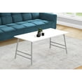 thumbnail image 3 of Monarch Specialties Coffee Table, Accent, Cocktail, Rectangular, Living Room, 40"l, Metal, Laminate, White, Grey, Contemporary, Modern, 3 of 4