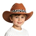thumbnail image 7 of Splozh Cowboy Hat for Boys Kids Western Cowboy Hat for Girl Boy Wide Brim Beach Cowgirl Hat with Belt Buckle Cowboys Hats,Brown,3-15 Years, 7 of 7
