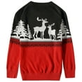 thumbnail image 2 of SSLR Big Boys Ugly Christmas Sweater Fun Holiday Reindeer Pullover Sweater for Kids, 2 of 8