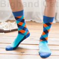 thumbnail image 3 of 4-6 pares de calcetines de vestir para hombre Calcetines de algodón peinado con patrón de colores funky Adepaton CJWUS-2731, 3 of 7