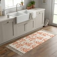 thumbnail image 6 of Area Rug with Tassels 2' x 5', Retro Orange Berry Tree Leaf Kitchen Runner Rug for Hallway Bedroom Throw Rugs, Watercolor Fruit Plant Art Soft Door Mat for Bathroom Entrance Living Room, 6 of 9