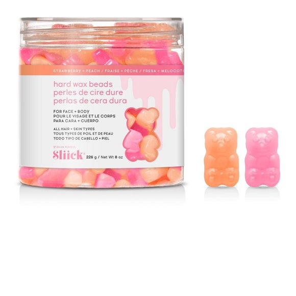 Sliick - Strawberry + Peach - Hard Wax Beads - For Face + Body - 226g