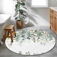 thumbnail image 3 of Sage Green Eucalyptus Round Area Rug 3.3Ft Washable Circle Rugs for Dining Room Table, Spring Floral Botanical Watercolor Non-Slip Carpet Floor Mats Indoor Outdoor Carpet Runner Aesthetic Home Decor, 3 of 8