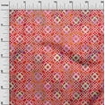 thumbnail image 2 of oneOone Cotton Jersey Red Fabric Batik Quilting Supplies Print Sewing Fabric By The Yard 58 Inch Wide, 2 of 4