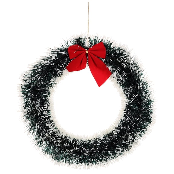 Gymnture Christmas Wreaths with Red Bows - Festive Door Decor