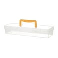 thumbnail image 3 of Almencla Clear Tool Box with Handle Container Case Bin Hardware Storage Box Organizer Yellow 33.3x9.3x6cm, 3 of 8