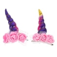 thumbnail image 1 of 2 Pcs Pinces à Cheveux Licorne Corne Épingles à Cheveux Dessin Animé Accessoires pour Cheveux de Bébé Filles, 1 of 7