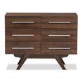 thumbnail image 4 of Baxton Studio Auburn 6 Drawer Double Dresser in Brown, 4 of 9