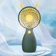 thumbnail image 4 of Mini ventilador de refrigeración por aire de dibujos animados portátil USB ventilador de mano regalos (orejas de conejo verde) Ehuebsd Libre de BPA, 4 of 8