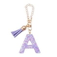 thumbnail image 4 of Tnobhg A-Z Letter Keychain Pendant Star Sequin Clear Initial Shape Pendant with Purple Tassel Tumbler Charm Cup Bag Accessories, 4 of 7