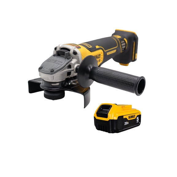 DeWalt DCG410 20V XR 4-1/2" - 5" Cordless Angle Grinder with 5.0Ah Battery