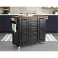 thumbnail image 4 of Homestyles Create-a-Cart Solid Rubber Wood Kitchen Cart in Black with Cherry Top, 4 of 6