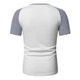 thumbnail image 5 of ZHOGXU Father's Day T Shirt For Man Short Sleeve Round Neck Color Blocked Breathable Comfortable Relaxed Fit Top For Casual Daily Wear,Light Gray,S, 5 of 5