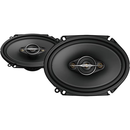 (Pack of 2)PIONEER A-Series TS-A6881F, 4-Way Coaxial Car Audio Speakers, Full Range, Clear Sound Quality, Easy Installation and Enhanced Bass Response, Black 6 x 8 Oval Speakers