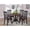 Black, variant on 5 -Piece Antique Round Kitchen 36 in. Table and 4 Chairs with Faux Leather seat